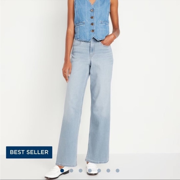 High Waisted WOW Wide-Legged Jeans - Picture 1 of 6